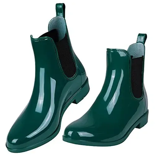 Stylish shiny waterproof boots