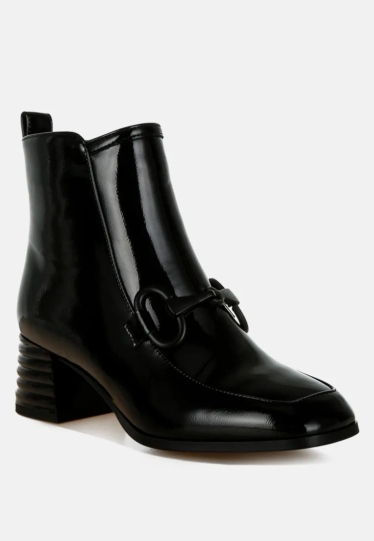 Textured Block Heel Ankle Boots By RUW