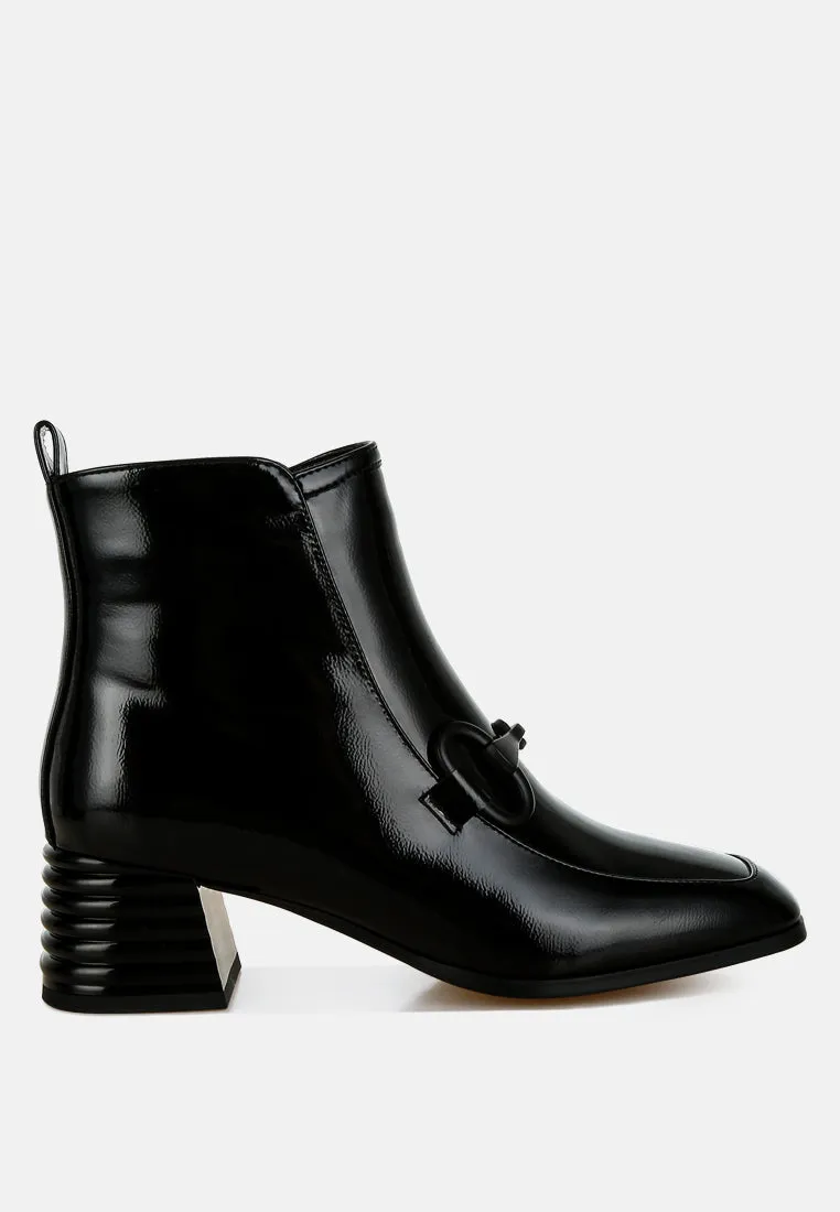 Textured Block Heel Ankle Boots By RUW