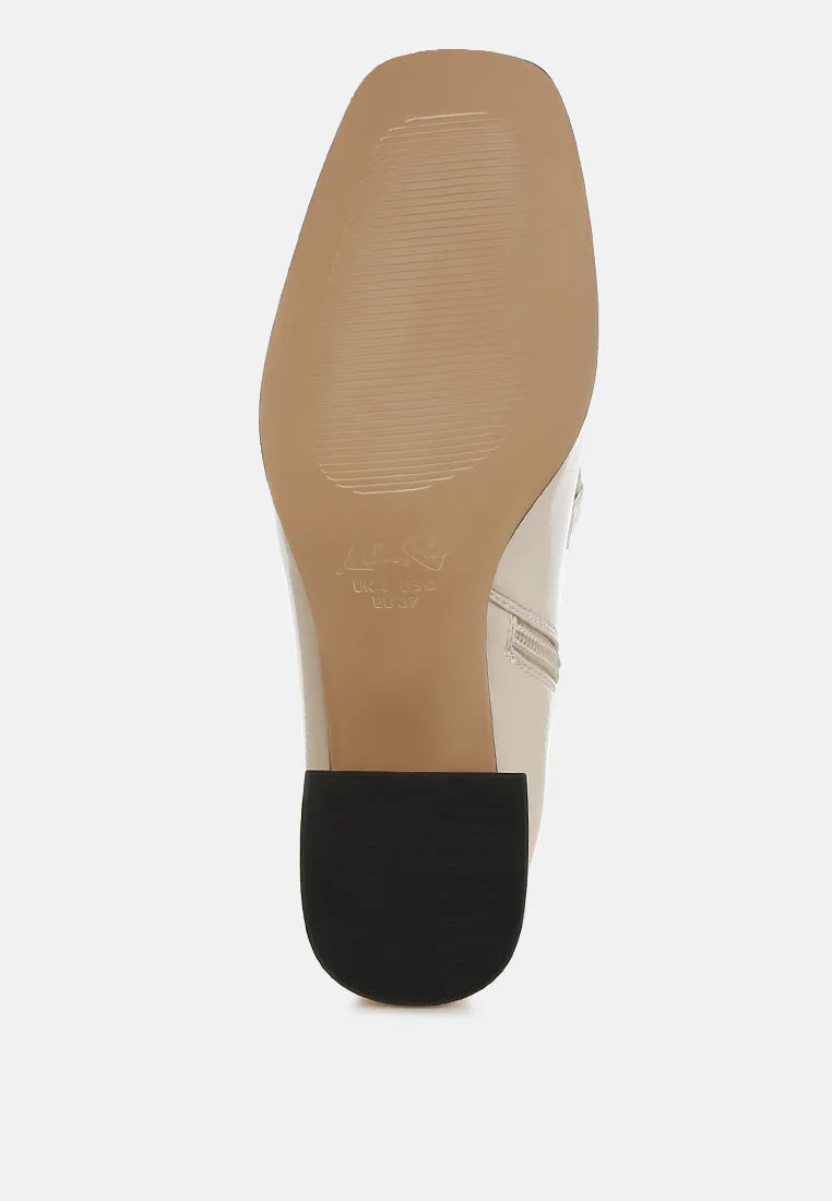 Textured Block Heel Ankle Boots By RUW