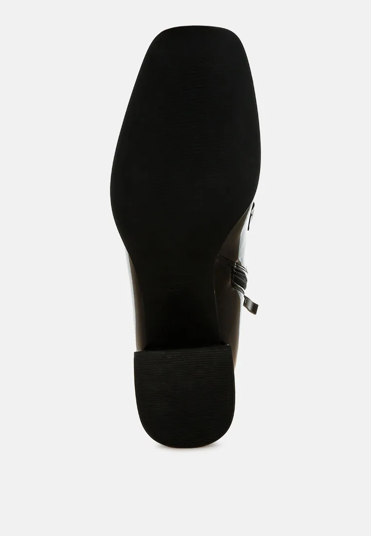 Textured Block Heel Ankle Boots By RUW