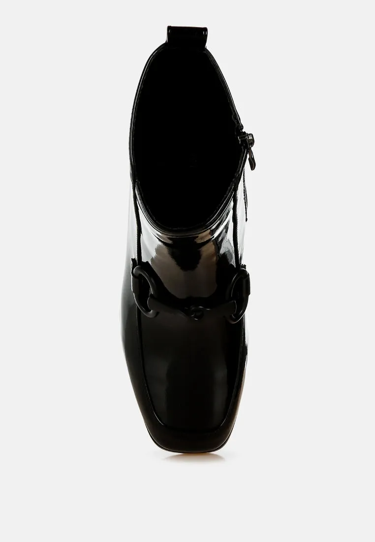 Textured Block Heel Ankle Boots By RUW