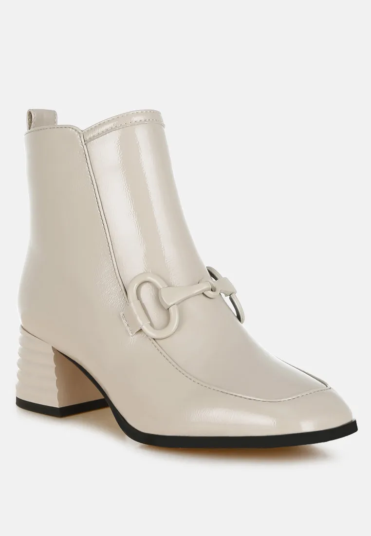 Textured Block Heel Ankle Boots By RUW