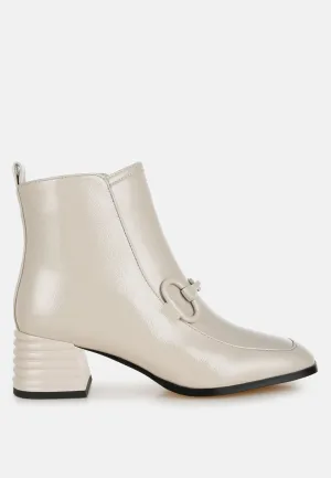 Textured Block Heel Ankle Boots By RUW