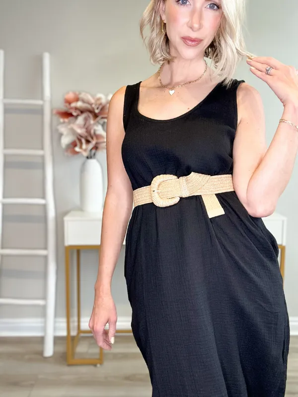 THE DAISY DRESS - BLACK