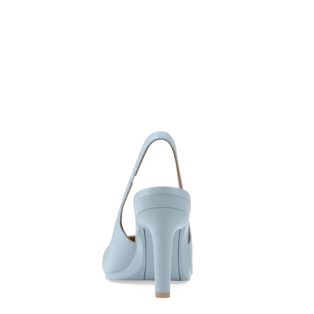 The Slingback - Baby Blue Leather 4 Stiletto