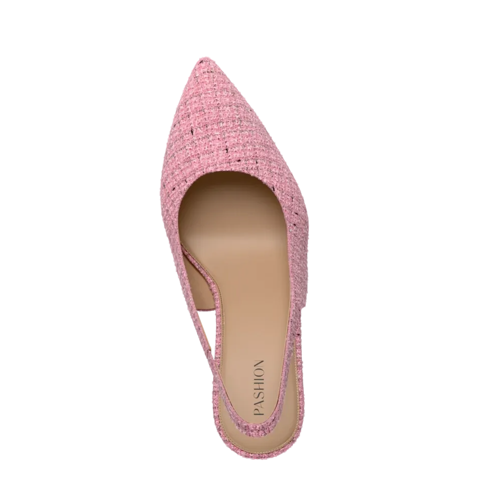 The Slingback - Pink Tweed 4 Block
