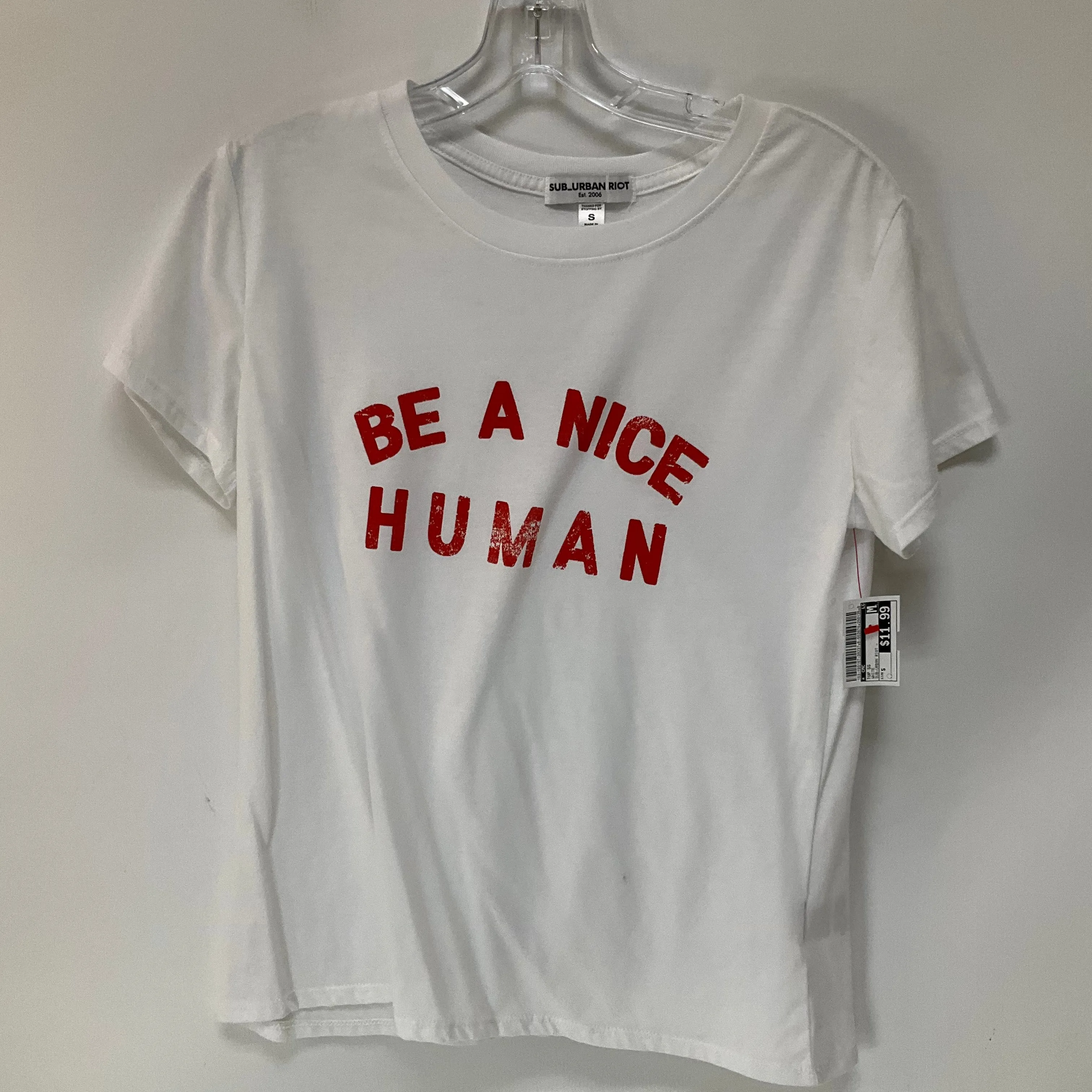 Top Short Sleeve By Cmc In White, Size: S