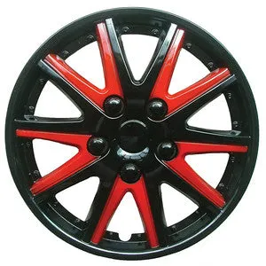 Toyota Urban Cruiser Black Red Wheel Trims Covers (2007-2016)