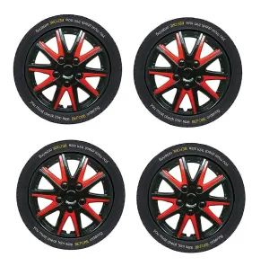 Toyota Urban Cruiser Black Red Wheel Trims Covers (2007-2016)