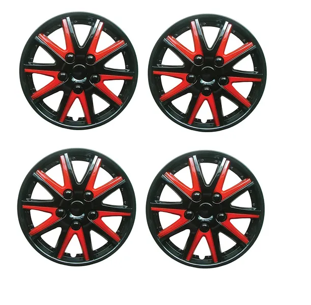 Toyota Urban Cruiser Black Red Wheel Trims Covers (2007-2016)