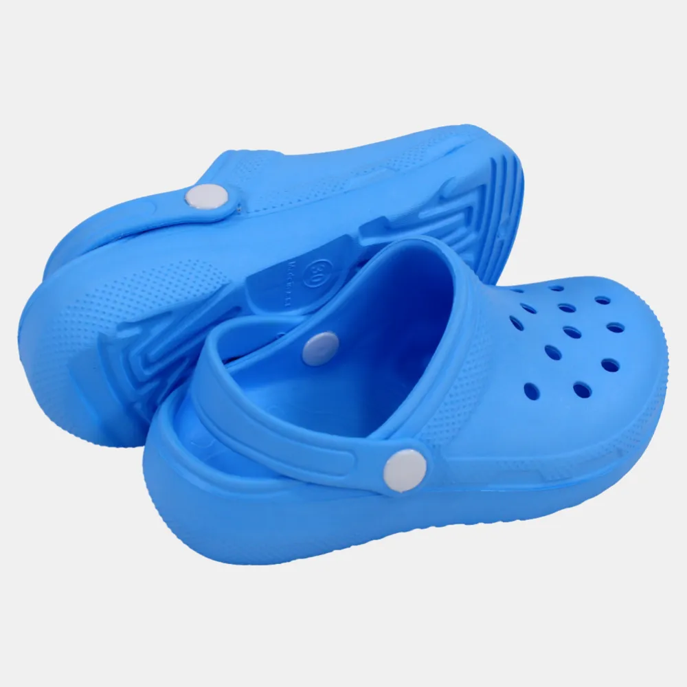 Unisex Kids Rubber Clogs – Baby Blue