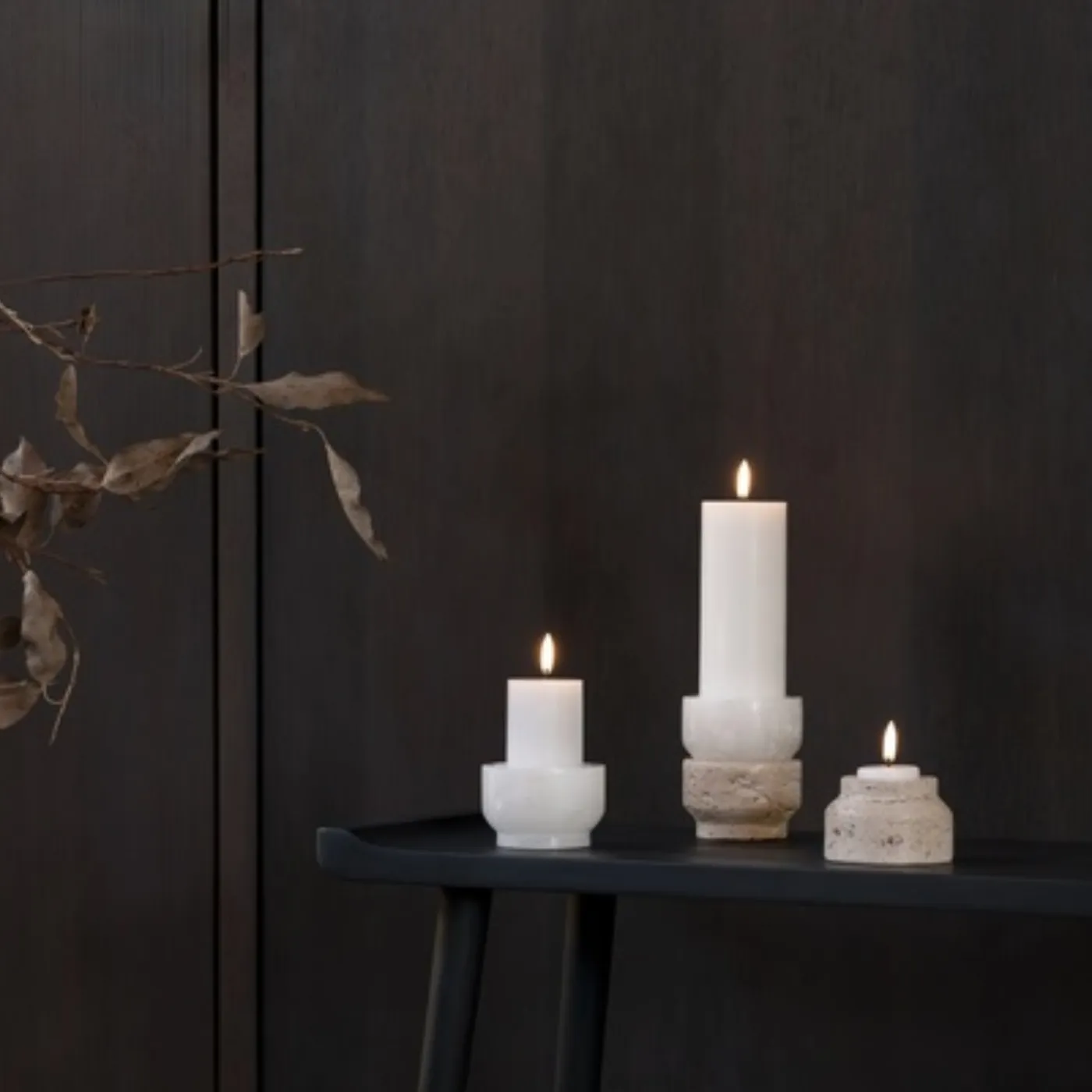 Uyuni LED Pillar Candle Smooth 10.1x10cm