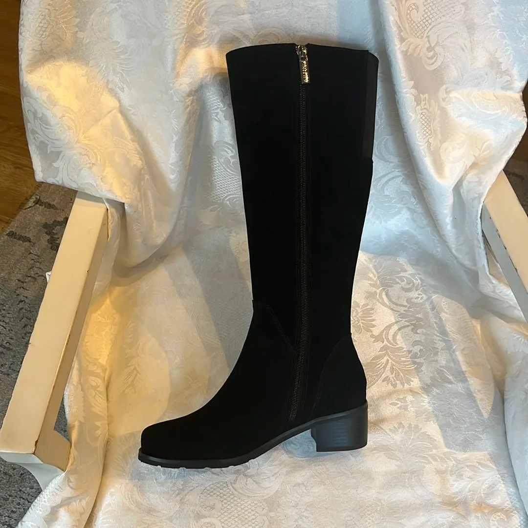 VALDINI DIANE BLACK SUEDE TALL WATERPROOF BOOT