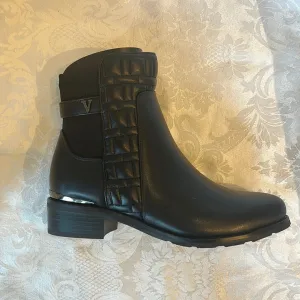 VALDINI NILA BLACK LEATHER WATERPROOF BOOT