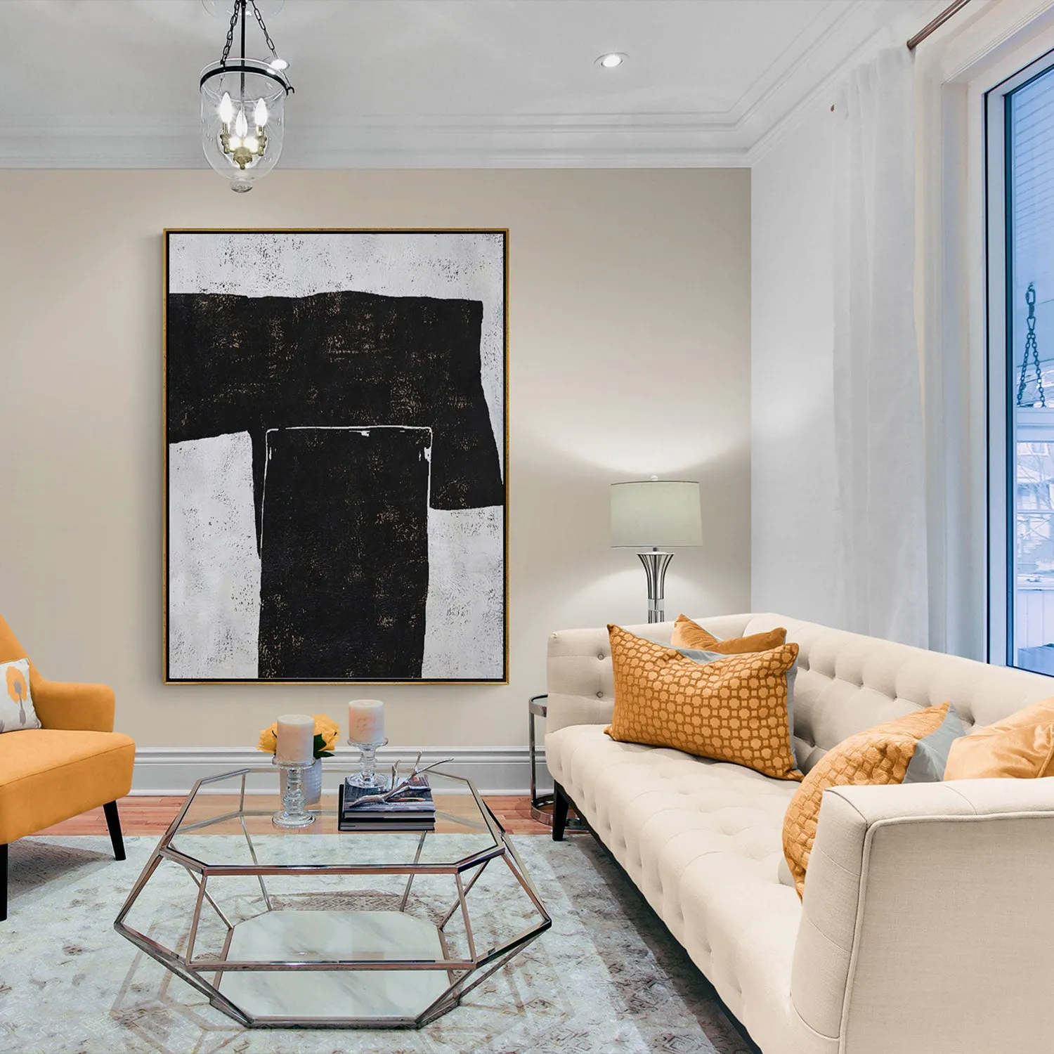 Vertical Geometric Painting H85V