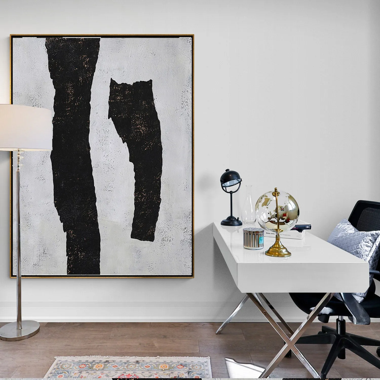Vertical Minimal Abstract Art H145V