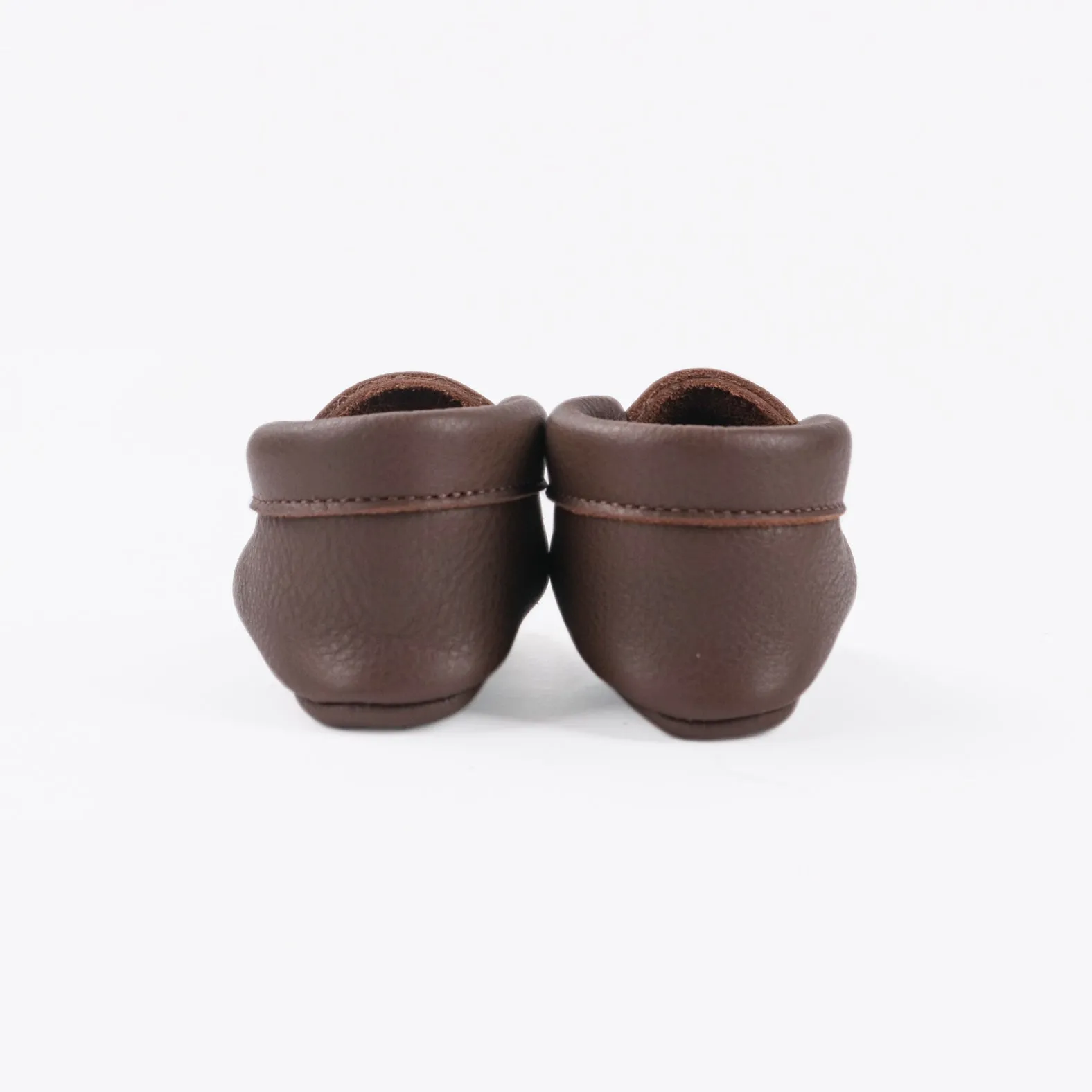 WMK221650 - Baby Moccasins Cafe [Baby Leather Shoes]
