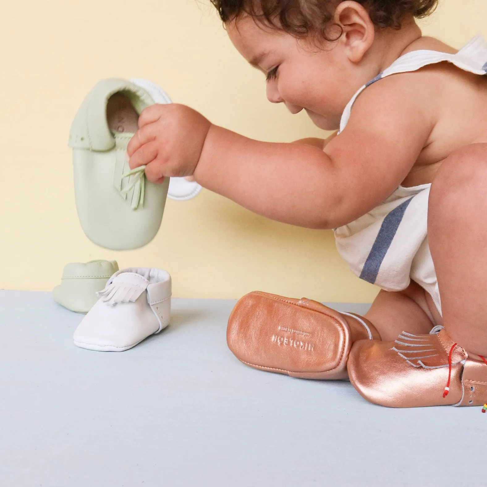 WMK221656 - Baby Moccasins Butter [Baby Leather Shoes]