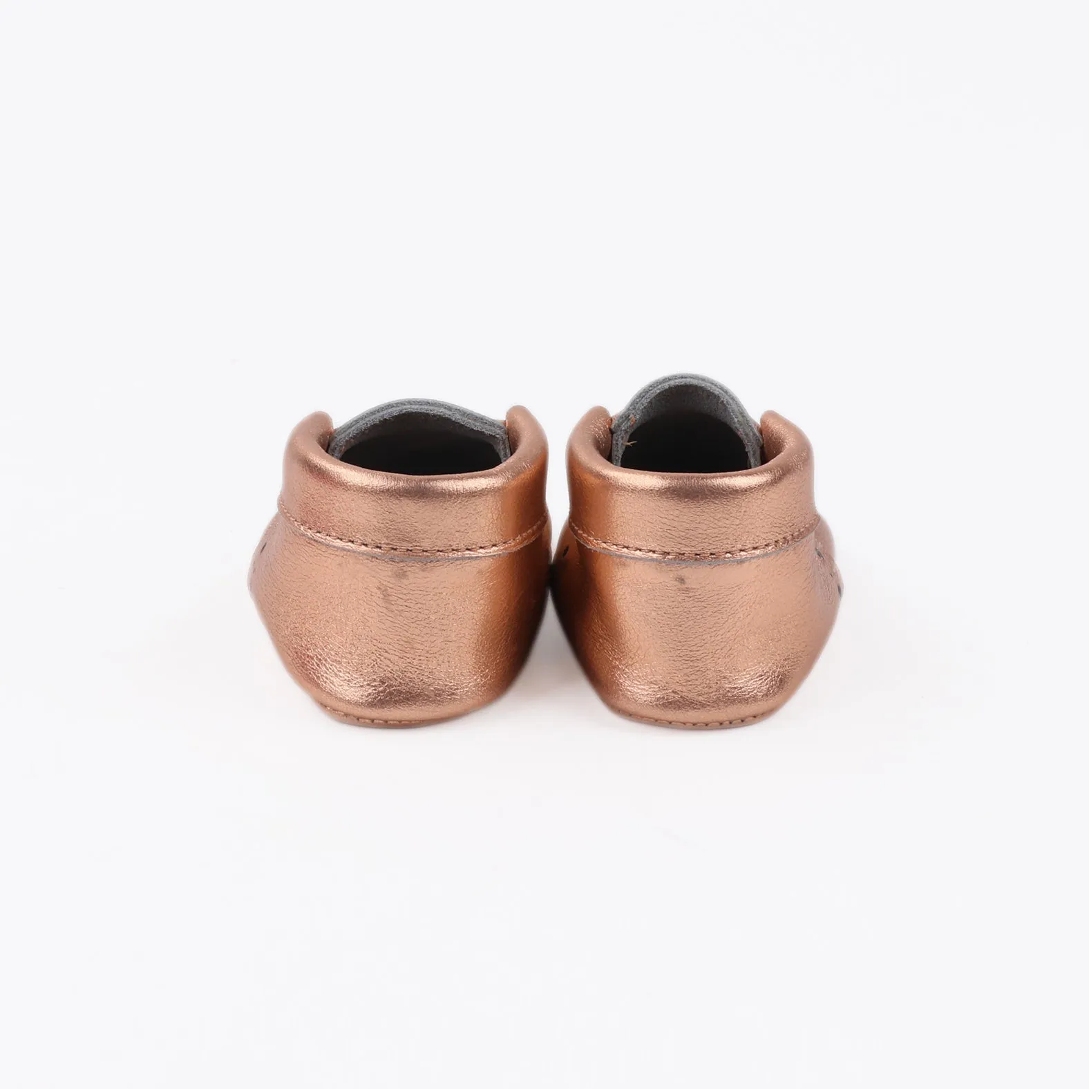 WMK221658 - Baby Moccasins Rose Gold [Baby Leather Shoes]
