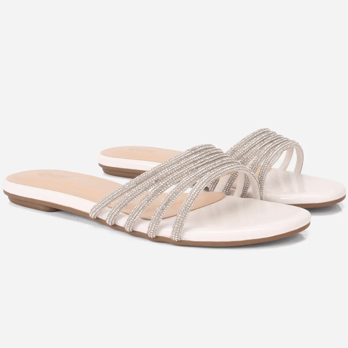Women "MINNIE" Summer Embellished Flat Slippers
