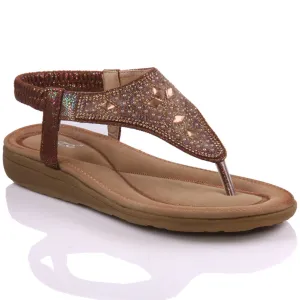 Womens ‘Aura’ Adorned Wedge Sandals