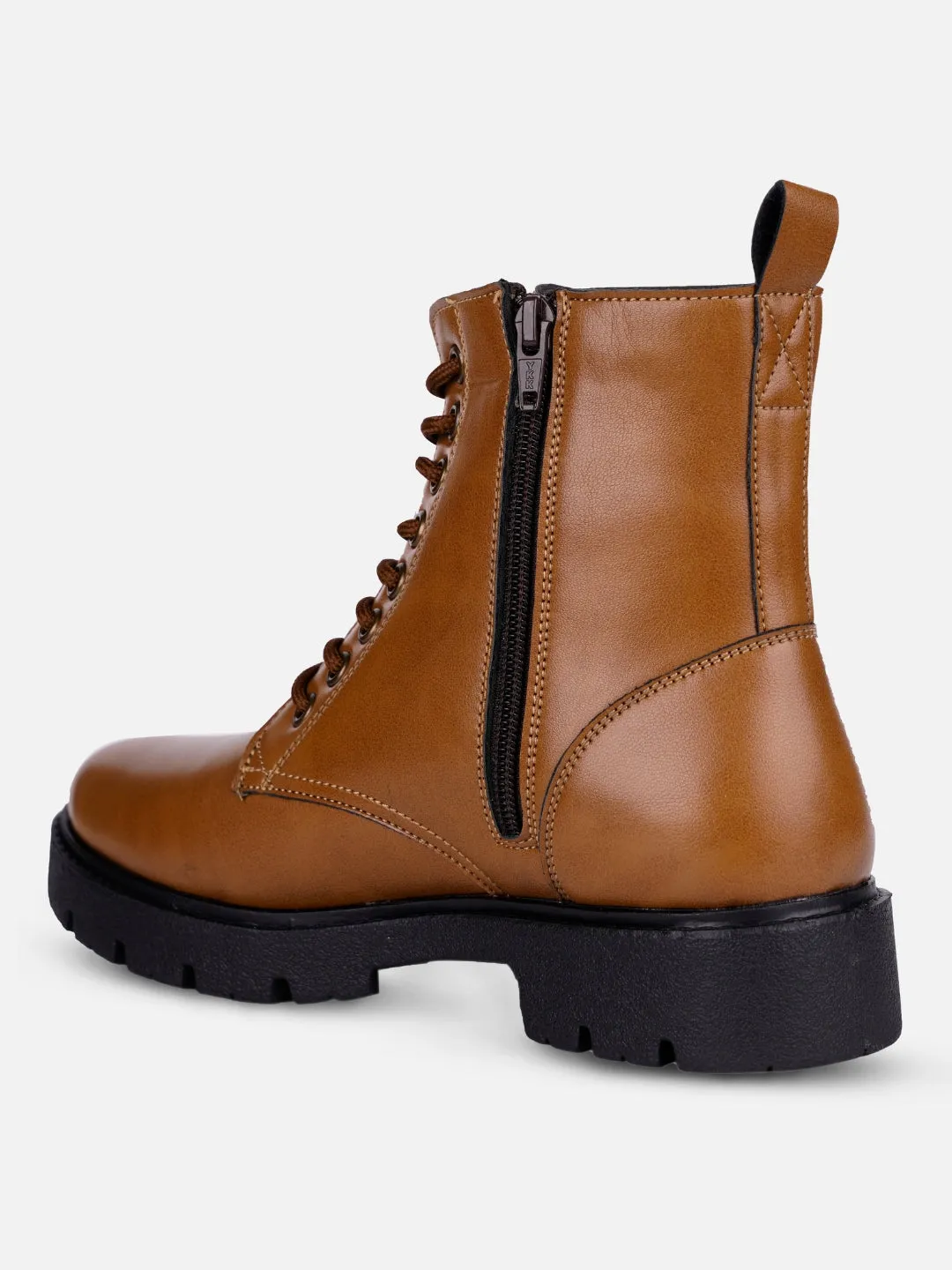 Women's Tan Lace Up Casual Boots (IU5007)