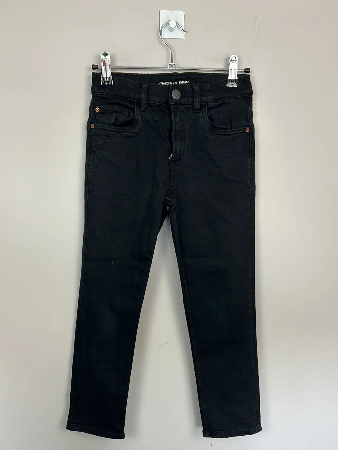 Zara Black straight fit jeans 9y