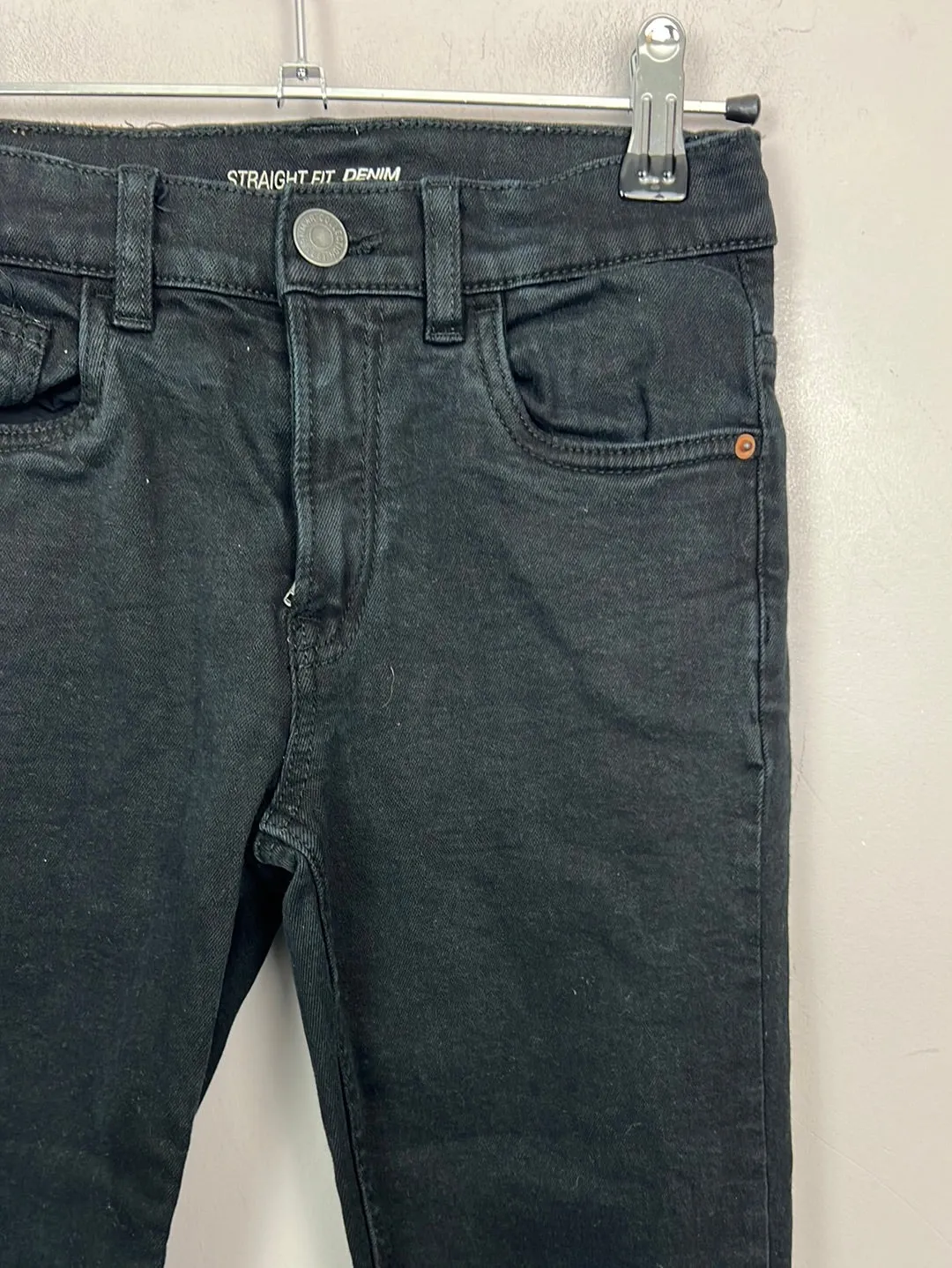 Zara Black straight fit jeans 9y